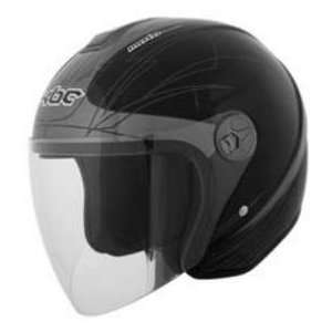  KBC OFS ENVY BLACK SM MOTORCYCLE Open Face Helmet 