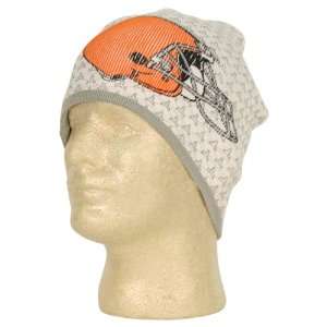   Browns Vapor Winter Knit Beanie / Hat   White: Sports & Outdoors
