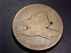  1858 LLR Flying Eagle Cent Penny Coin AG  OR 