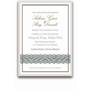   Wedding Invitations   Greek Teal Green Freeze: Office Products