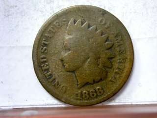 1868 GOOD INDIAN HEAD CENT ID#L113 ~~  