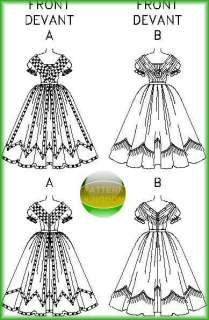 Civil War Ball Gown/Dress Patterns North/South 6 10  