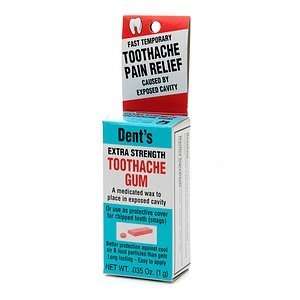  Dents Maximum Strength Toothache Gum, .03 oz Health 