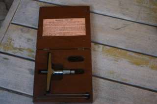 1926 Micrometer Depth Gage Lufkin Rule Co With Box  