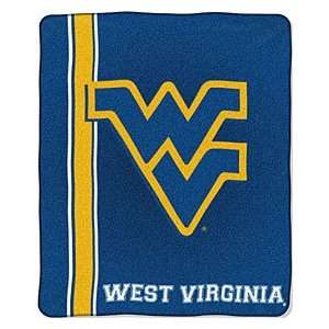  WVU NCAA 50 X 60 Royal Plush Raschel Throw Blanket Mesh Style 