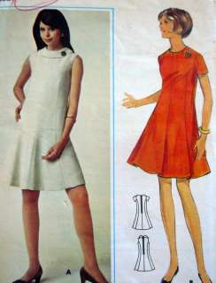 MOD VTG 1960s DRESS BUTTERICK Sewing Pattern 9/30.5  
