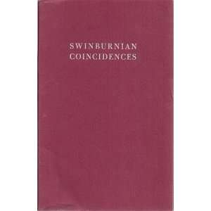  Swinburnian coincidences, Carl Hertzog Books