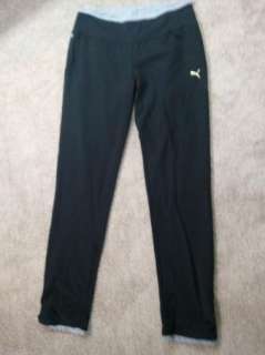 Puma Sport Lifestyle Black and Gray Yoga Pants Size M Medium 