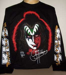 Kiss Gene Simmons 1978 retro long sleeve T Shirt Sz 2XL  