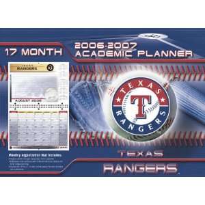  Texas Rangers 8x11 Academic Planner 2006 07 Sports 