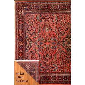    9x12 Hand Knotted Lilian Persian Rug   98x120: Home & Kitchen