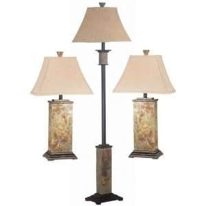  Bennington 3 pack Lamp Set, FABRIC SHADE, SLATE