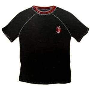    A.C. Milan Black T Shirt   Childrens 7/8yrs: Sports & Outdoors