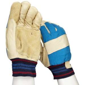 West Chester 1555RF Pigskin Leather Glove, Knit Wrist Cuff, 10 Length 