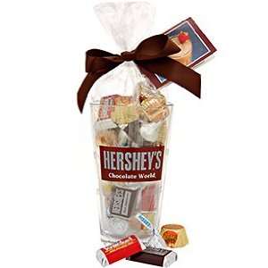 HERSHEY?S Chocolate World Filled Glass: Grocery & Gourmet Food