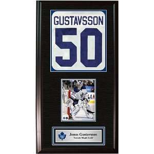   Maple Leafs Jonas Gustavsson Framed Jersey Print