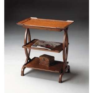   : Masterpiece Tiered End Table in Old World Cherry: Furniture & Decor