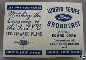 1936 World Series Program Score Card Yankees   Giants  