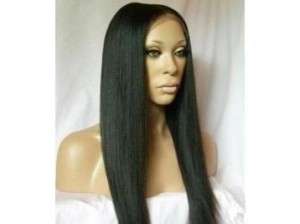 Indian Remy Human Lace Front Yaky Straight Wig12 20  