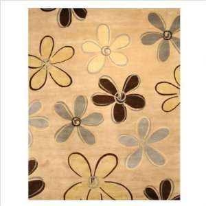 EORC OT29BE Hand Tufted Wool Floral Beige Eden Contemporary Rug 