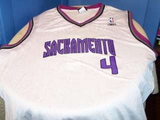   Sacramento Kings #4 REEBOK NBA White Basketball JERSEY New! XXL 2X