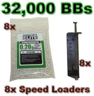 32000 WHT 6mm .20g .20 20 g Airsoft BB BBs Speed Loader  