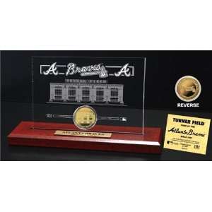  Atlanta Braves Turner Field 24KT Gold Coin Etched Acrylic 