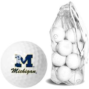  Michigan Wolverines 15 Golf Ball Clear Pack: Sports 