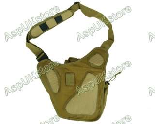 600D Tactical Shoulder Backpack Bag Pouch V/B TanG  