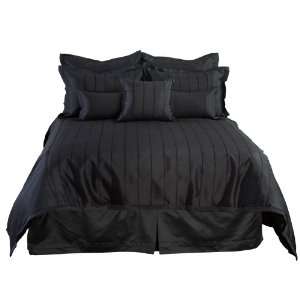  Veratex Braxton Queen Comforter Set, Black: Home & Kitchen