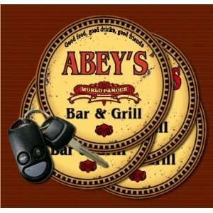  ABEYS Family Name Bar & Grill Coasters: Kitchen & Dining
