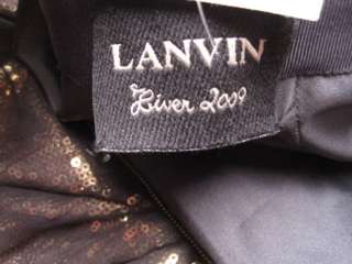 2395 LANVIN France Skirt Runway Gold 42 8 M #0004MW  