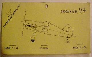 Czechloslovakia Skoda Kauba V4, 1/72 Model Airplane Kit  