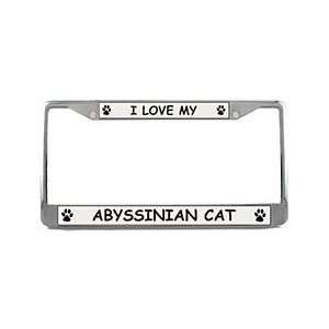  Abyssinian Cat License Plate Frame
