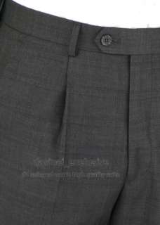   DOUBLE BREASTED SUIT + PLEATED PANTS 2707 CHARCOAL WINDOWPANE  