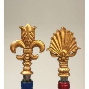  Fleur de Lis & Acanthus Wine Stopper