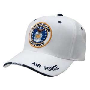  White Military Ball caps with a sandwiched bill visor Air 