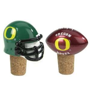   Set of 2 NCAA Oregon Ducks Wine Bottle Cork Stoppers: Kitchen & Dining