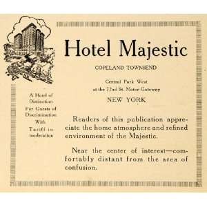  1918 Ad Hotel Majestic New York City Copeland Townsend 