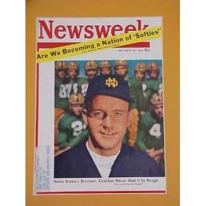  Notre Dame Football Coach Terry Brennan September 26 1955 