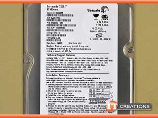 IMAGES SEAGATE 80GB 7.2K RPM 3.5 INCH IDE HARD DRIVE ST380011A