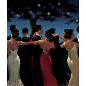 Jack Vettriano 18.5W by 22H  Waltzers CANVAS Edge #3 3/4 image 