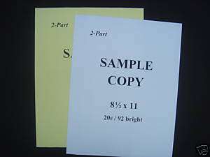part / 1 Ream / Invoice NCR Forms / Carbonless Paper  