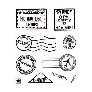  Basic Grey Wander Clear Self Cling Bitsy Stamp Air Mail; 2 