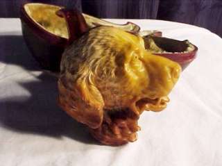 Antique Meerschaum pipe Dog head bowl Fabulous condition WOW  