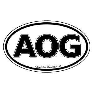  Angola AOG Africa Car Bumper Sticker Decal Oval Black and 