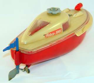 Vintage Schuco Teleco 3003 Race Speed Boat Wind up Toy  