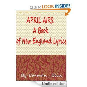   book of New England lyrics Bliss Carman  Kindle Store