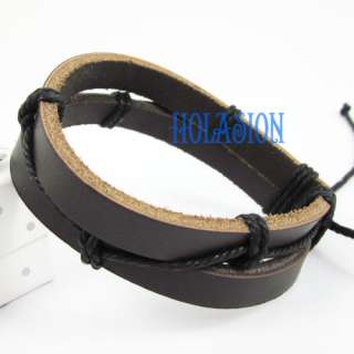 12pcs New Fashion Jewelry Women / Men Leather Hemp Braided Bracelet 