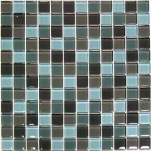  Mosaicmaxusa   Glass Mosaic Tile, 1x1 Mixed Gray (6mm 